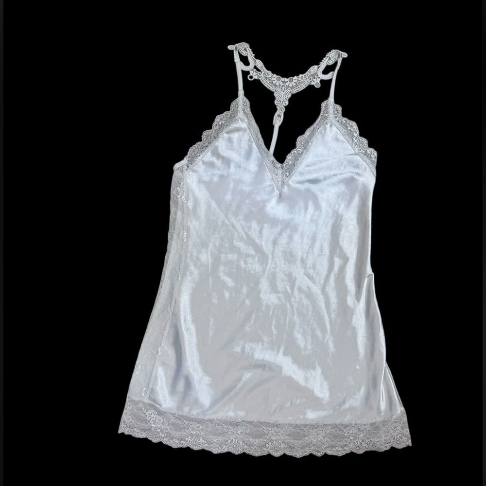 White Intimate Slip Nightgown size Small Lace Trimming